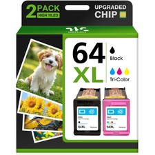 64XL Ink Cartridge for HP 64XL ENVY 5542 6255 6258 7130 7132 7255e 7258e lot 2PK