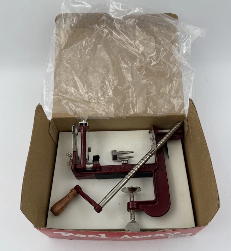 Back to Basics Peel Away Deluxe Apple Potato Peeler Clamp Mount w/ Box Untested - Image 3 of 4