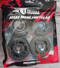 INJORA 1.3, Cling on Tires With RIMS, 2-3/4in Tall, Super Soft Squishy Tires