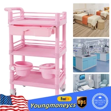 Rolling Cart SPA Beauty Salon Equipment Storage Organizer Trolley w/ Drawer