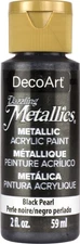 DecoArt Dazzling Metallics Acrylic Paint 2oz-Black Pearl