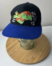 Space Jam American Needle SnapBack Hat Vintage 90’s Black Warner Bros 1996
