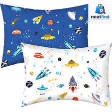 Toddler Pillowcases for Boys 13X18 Space Baby Pillowcase 2 Pack
