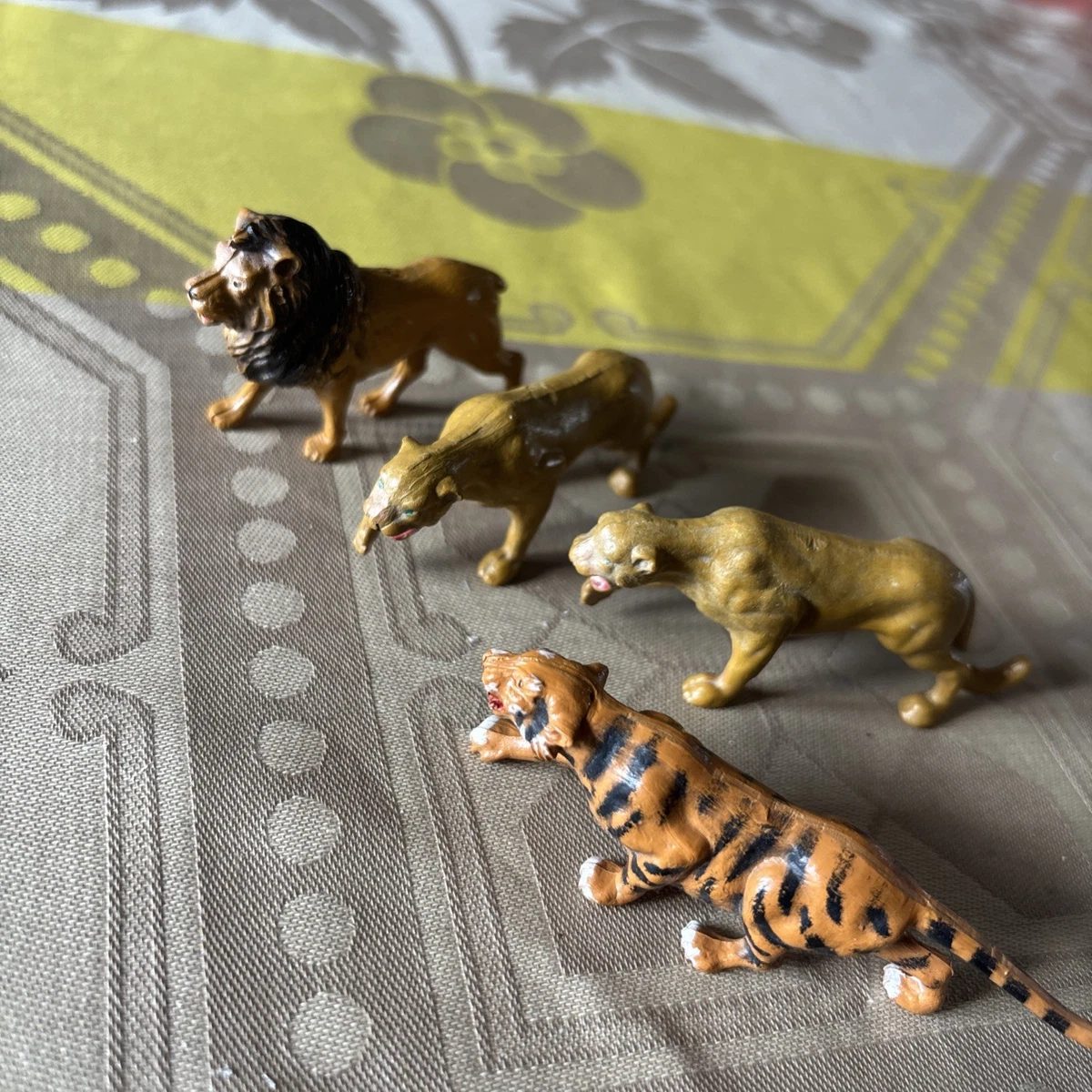 Figurines Starlux Vintage - Lapin, Animaux De Ferme, Zoo, Cirque - Lot De 3 - Occasion