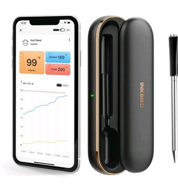 INKBIRD Wireless Meat Thermometer INT-11P-B Bluetooth App Android Apple Grilling
