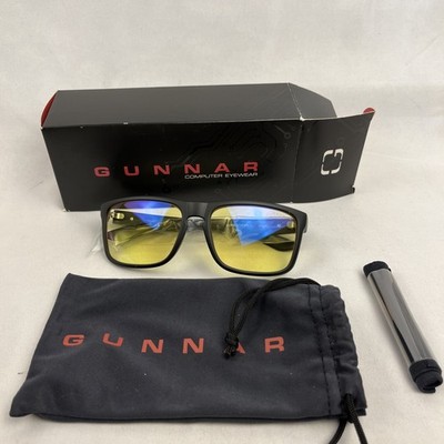 GUNNAR Intercept Onyx Frame Blue Light Blocking Computer Glasses. Open Box New