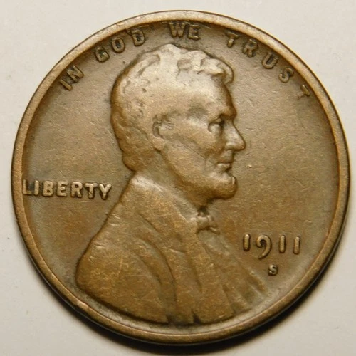 1911 S Lincoln Wheat Cent Penny F - VF   "Actual Coin Pictured"