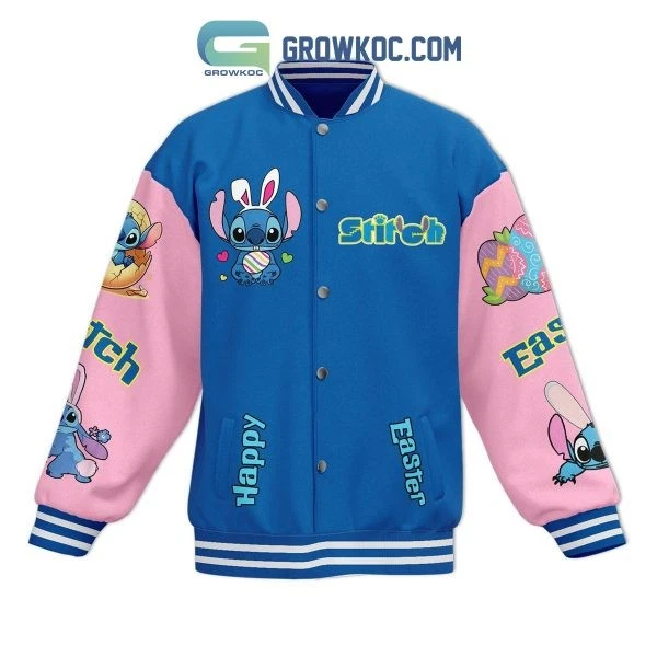 Stitch It’s Me Happy Easter Ohana Baseball Jacket
