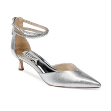 Badgley Mischka Shoes Women's Size 8 Lilibeth Heels Crystal Ankle Strap Kitten