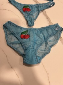 Agent Provocateur Bra & Panty Set Cherries 32A S 3pc Luxury