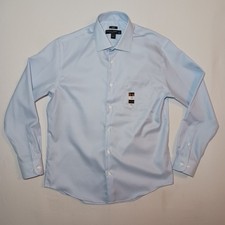 Pronto Uomo Mens Non Iron Slim Fit Dress Shirt XL 16.5-34/35 Sky Blue NWT