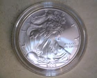2006-W SILVER EAGLE IN BRILLIANT UNCIRCULATED WITH BOX AND PAPERS