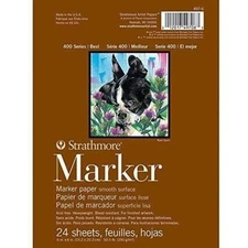 Strathmore 497-6 400 Series Marker Pad, Glue Bound, 6"x8", 24 Sheets