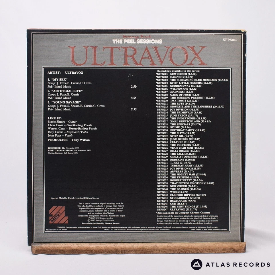 Ultravox The Peel Sessions A1 B-1 12" Single Vinyl Record SFPS047 - VG+/VG+ Foto 3 de 4