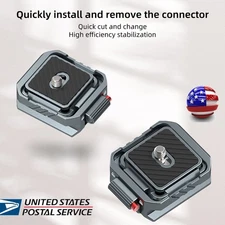 AL Quick Release Clamp Adapter Plate Mount For Arca Swiss Camera Tripod Set US