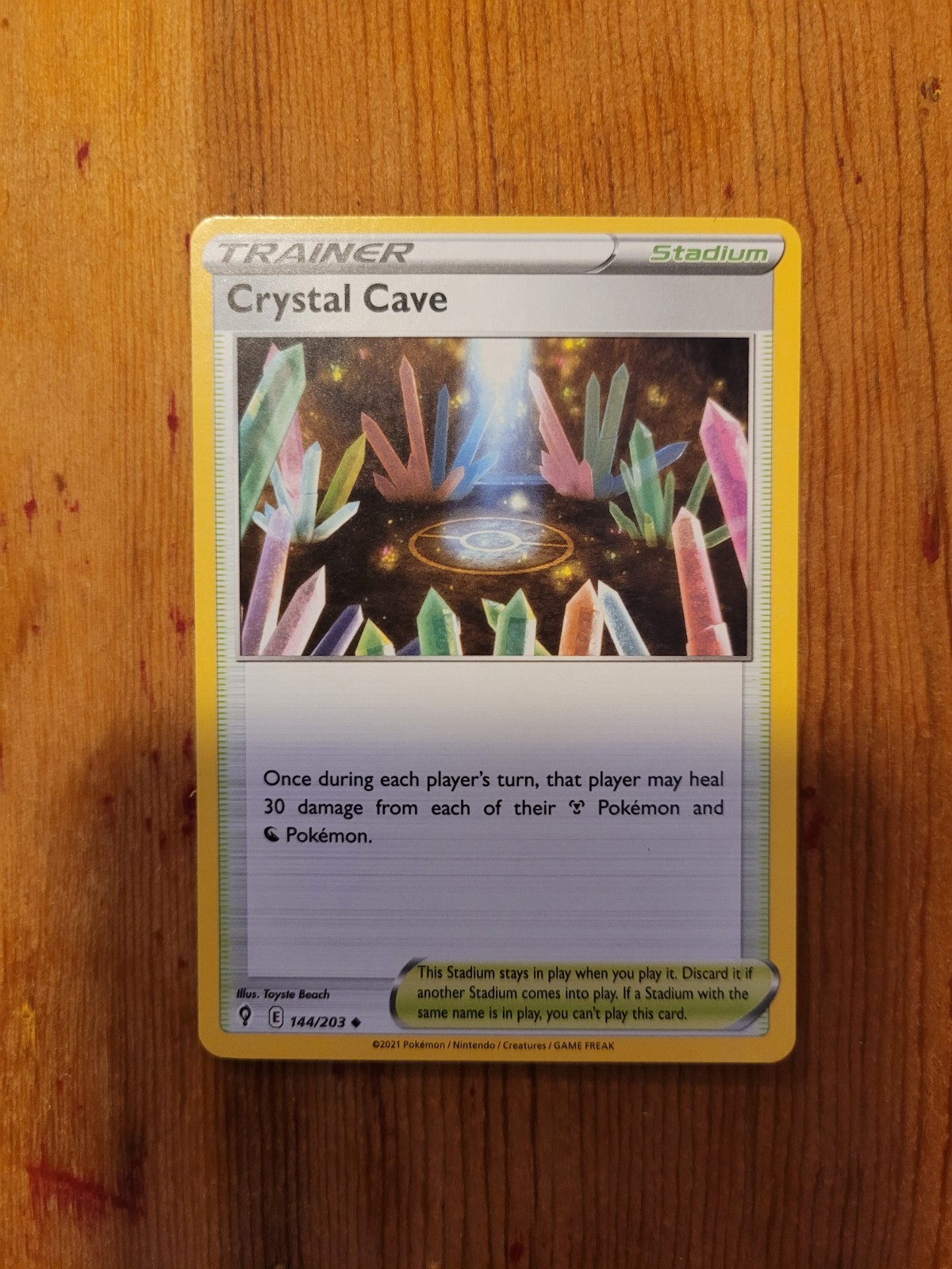 Trainer Crystal Cave - 144/203 - Uncommon - Pokemon TCG Card- NM