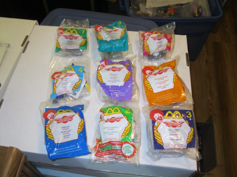 Set of 9 McDonalds 1990 Transformers Beast Machines Happy Meal Toys - Sealed NIP