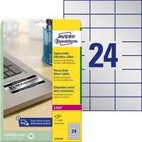 Avery Zweckform Typenschild-Etiketten, 70 X 37 Mm, Silber 1 Bis 20 Stk Spare 21%