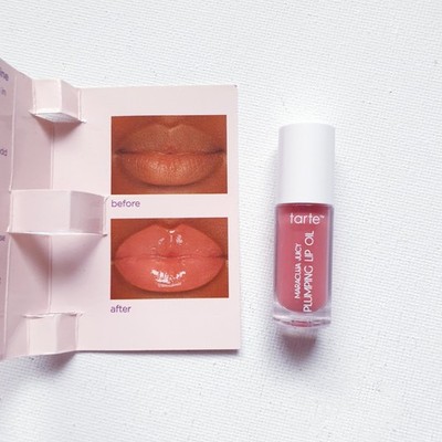 Tarte Maracuja Juicy Plumping Lip Oil in Rose 0,5 ml Mini Brandneu