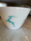 VINTAGE FIRE KING SERVING OVEN WARE BOWL, 13 DEER DESIGNSIGN