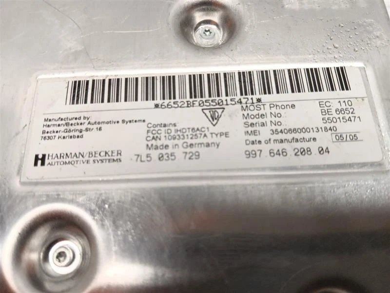 Porsche Cayenne Cayman 2008 módulo Bluetooth unidad de control 7L5035729 Foto 4 de 4