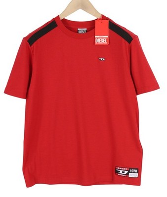 専用　１０回分 DIESEL Amtee-Freasty-Ht04 Men's T-Shirt M Red Tricot Logo Crew