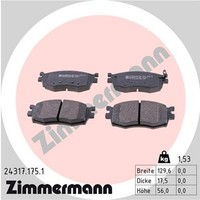 Zimmermann Bremsbelagsatz Scheibenbremse 24317.175.1 FüR RIO Accent Hyundai KIA
