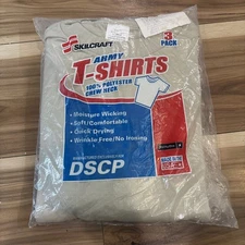 Pack of 3 DSCP Skilcraft Army T-Shirt Moisture Wicking Sand Tan Size LARGE