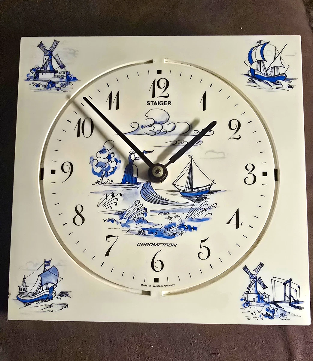 Delft Clock Indiana Collectible Wall Clocks 1930-1969 for sale | eBay