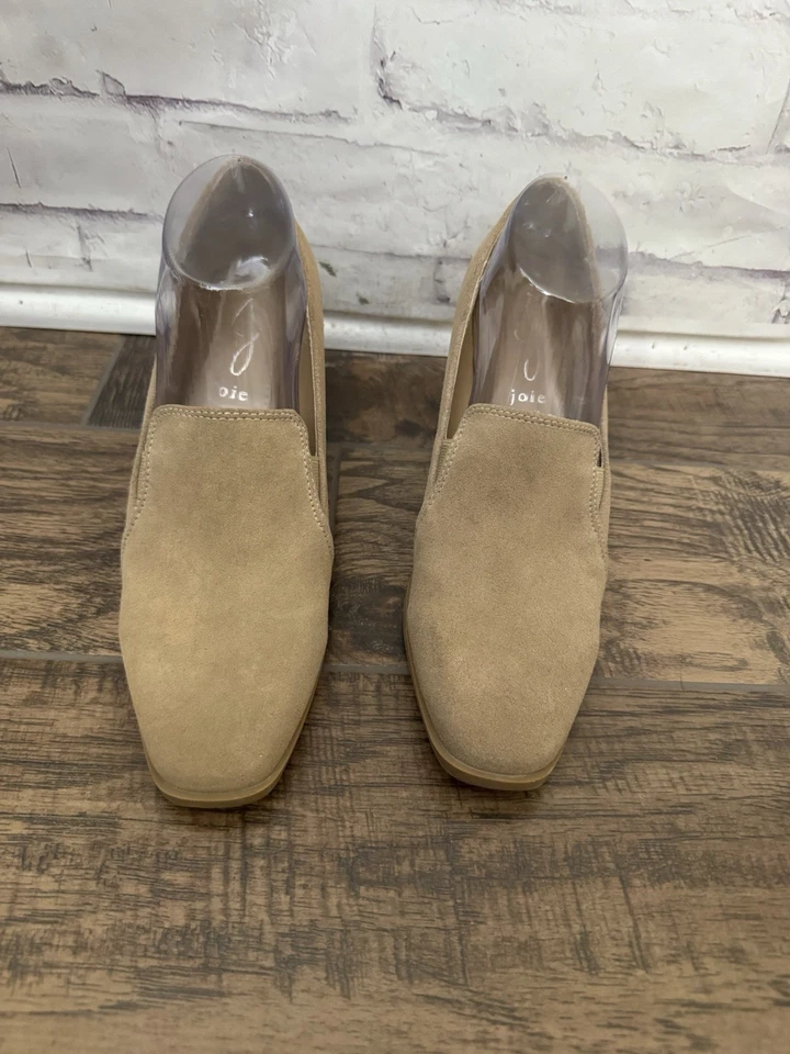 Joie Size 8 Wevenly Tan leather Chunky Block Heel Pump Shoe - Image 2 of 4