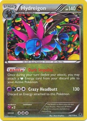 1x Hydreigon - 74/119 - Cosmos Holo Promo Lightly Played Pokemon XY-- Phantom Fo