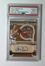 2021 Chronicles Playoff Larry Bird Hall Of Fame Auto Purple /25 PSA 9 Auto 10