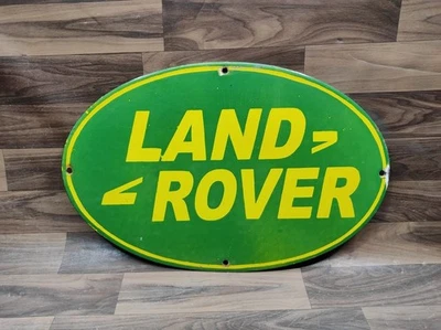 Porcelain Land Rover Enamel Metal Sign Plate Size 20" x 13" Inches - image 1 of 4