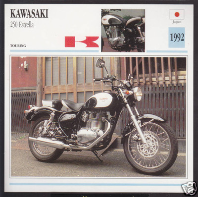 1992 Kawasaki 250cc Estrella (249cc) Japan Motorcycle Photo Spec