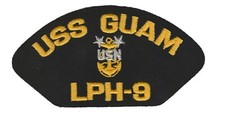 vintage US Navy amphibious assault ship USS Guam LPH-9 cap hat patch USN