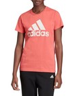 Womens Adidas Logo T-Shirt Short Sleeve T-Shirt - Pink - Ladies Gym Fitness