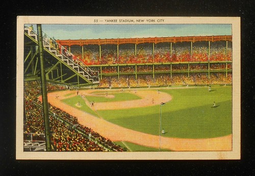 1940s Yankee Stadium Baseball Sports NYC NY Postcard New York - 第 1/1 張圖片