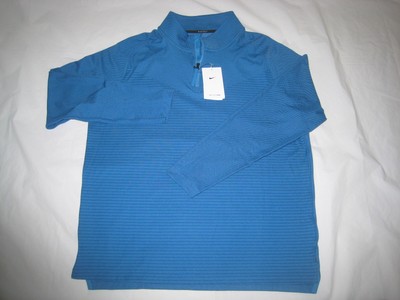 Nike Golf Mens Dri-Fit ADV 1/4 Zip Pullover Long Sleeve Shirt DH0982-407 Blue L