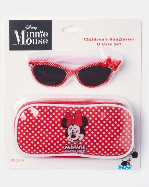 Disney Minnie Mouse License Bow Sunglasses and Case Set Free Shipping