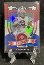 2021 Panini Prizm Draft Picks Justin Fields Red White Blue Crusade Silver RC