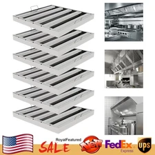 6 Pack 19.5"x19.5" Commercial Hood Grease Exhaust Filter Baffle Stainless Steel