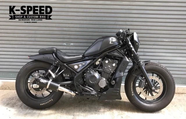 New honda cmx 500 2017-2022 rebel 500 exhaust systems pipe steel Short Black Foto 3 de 4