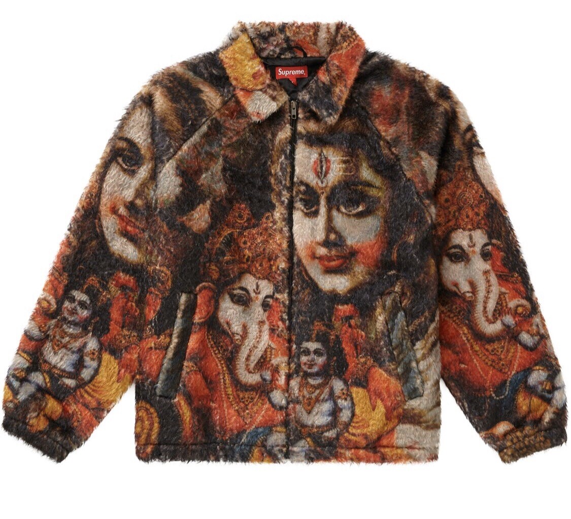 FW19 Supreme Ganesh Faux Fur Jacket Black Size Large | eBay