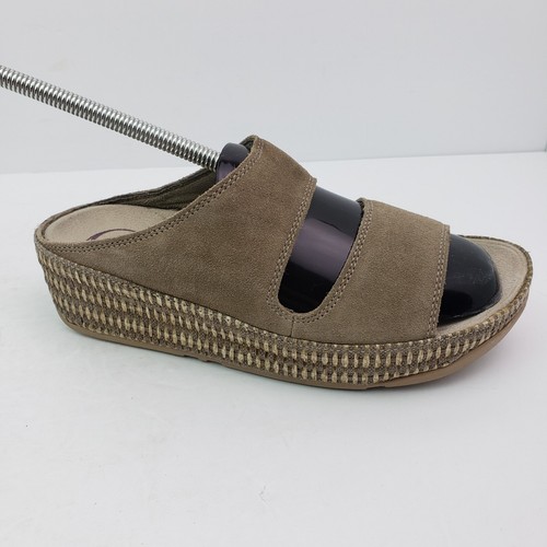 Fitflop Lolla Womens Size 6 Beige Tan Slip On Slide Espadrille Sandals 138-088 | eBay