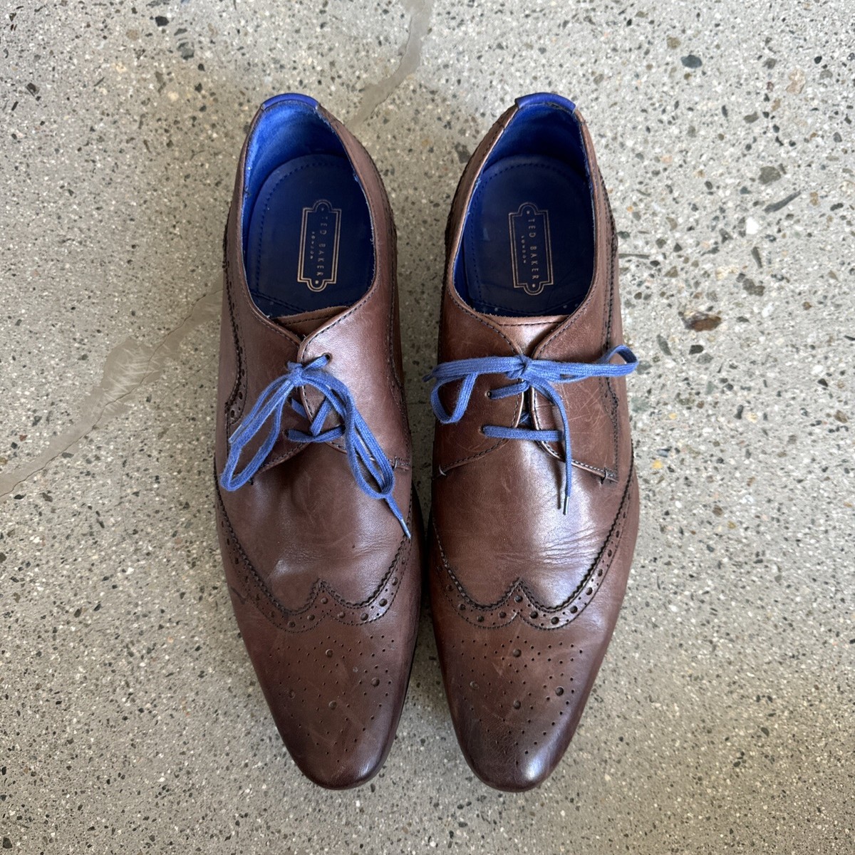 TED BAKER LONDON Hann 9-12972 Mens Brown Blue Lace Brogue 