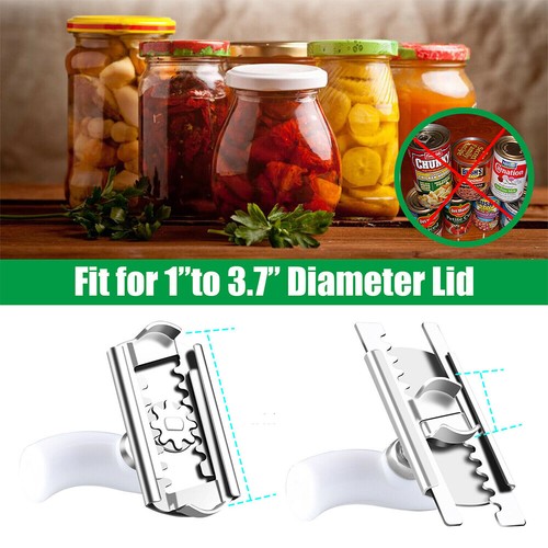 Can Opener Jar Lid Beer Bottle Opener Remover Stainless Steel Bar Kitchen Tool - Foto 15 di 21