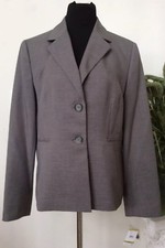 NWT Kasper Women's Career Grey Polyester Blend Blazer Jacket Size 14 MSRP 119.
