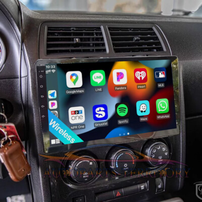 10'' GPS Navi Carplay For 2008-2014 Dodge Challenger Android 13 Car Stereo Radio