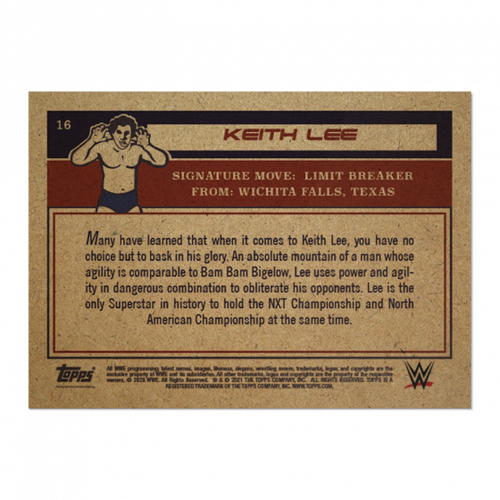 TOPPS WWE LIVING SET #16 KEITH LEE - Imagen 2 de 2