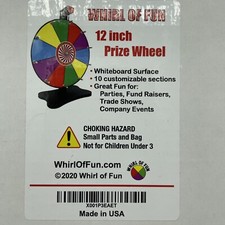 Whirl of Fun 12 Inch Prize Wheel-Spinning Wheel for Prizes with Stand, 10 Color
